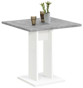FMD Masa de bucatarie, gri beton si alb, 70 cm 1, Stejar