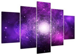 Tablou abstracției violete (150x105 cm)