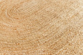 Covor oval din iuta, fabricat manual din fibra naturala, PURE NATURE 160x230cm
