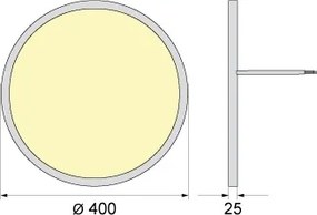 Plafonieră LED SIMEN LED/32W/230V 4000K IP40 Ø 40 cm albă UGR<19