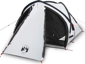 vidaXL Cort camping cupolă 2 persoane alb, țesătură opacă, impermeabil