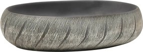 vidaXL Lavoar de blat, negru și gri, 59x40x15 cm, ceramică, oval