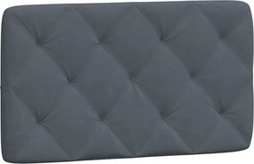 vidaXL Pernă tăblie de pat, gri închis, 90 cm, catifea