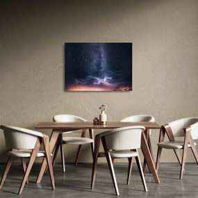 Tablou pe sticlă cu cerul înstelat (70x50 cm)