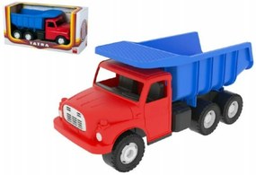 Mașina Tatra 148 plastic 30cm rosu albastru basculant camion in cutie