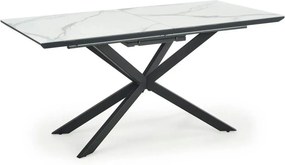 Masa living marmura DIESEL, alb/negru, 160/200x90x76 cm