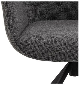 Scaun de sufragerie gri închis tapițat Aura – Actona
