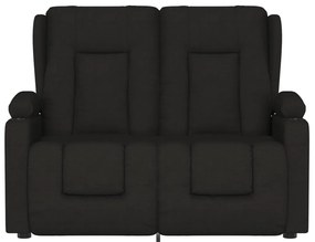 Fotoliu masaj rabatabil cu 2 locuri suport pahar, negru, textil 1, Negru