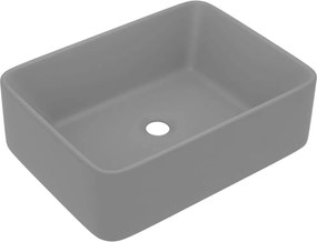 vidaXL Chiuvetă de baie lux, gri deschis mat, 41x30x12 cm, ceramică