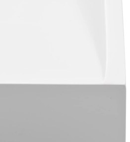 Chiuveta, alb, 120x46x11cm, conglomerat turnat mineral marmura 120 x 46 x 11 cm (1 orificiu)