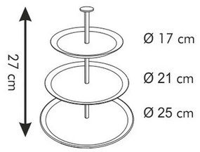 Suport de prăjituri Tescoma GUSTITO, cu 3 nivele