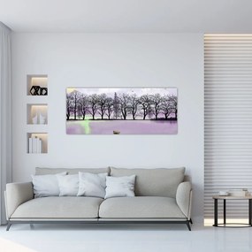 Tablou - Barcă pe lac (120x50 cm)