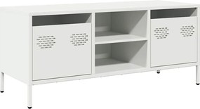 vidaXL Dulap TV, alb, 101,5x39x43,5 cm, oțel laminat la rece