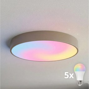 BRILAGI - Plafonieră LED RGBW dimmabilă CLARE 5xE27/12W/230V Wi-Fi, bej