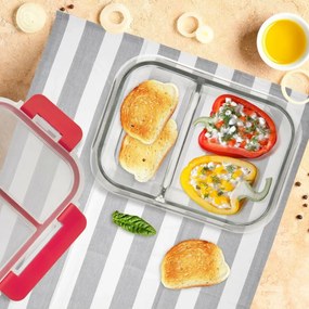 Tavă de copt divizată Orion cu capac din plastic,21 x 16 x 7 cm, 21 x 16 x 7 cm