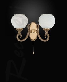 Aplica clasica din alama cu 2 brate design italian 8550
