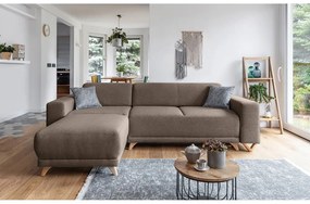 Colțar maro extensibil/cu spațiu de depozitare Classy Sophie – Miuform