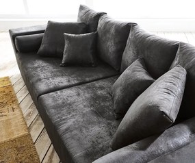 Canapea extensibilă dumonde cu ladă de depozitare si sezut confortabil din spuma high-density, Marbela Madagaskar Grey XXL 295x100 cm