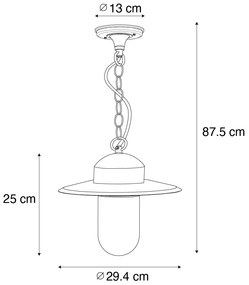 Lampă suspendată modernă pentru exterior maro ruginiu IP44 - Kansas