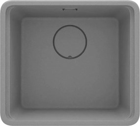 Chiuveta granit sub blat Deante Momi gri metalic 45x50 cm
