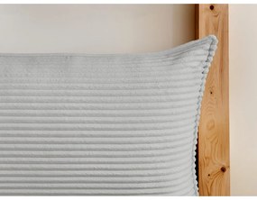 Pat matrimonial gri deschis tapițat cu spațiu de depozitare cu somieră 180x200 cm Jade – Bobochic Paris