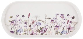 Farfurie albă-mov pentru servire din porțelan Louka – Orion