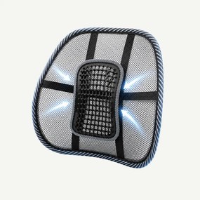 Resigilat- Suport lombar pentru scaun cu efect presopunctura ORTO LOMBAR Mesh, Negru/Gri