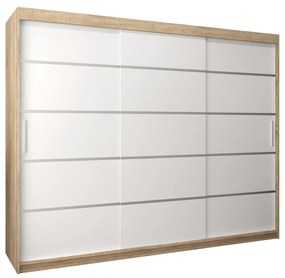 Dulap de haine 250 cm Verika 1 250 (stejar artisan + alb). 1063740