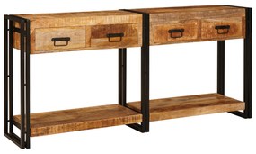 vidaXL Mese consolă 2 pcs Maro 160 x 33 x 75 cm Lemn de Acacia masiv