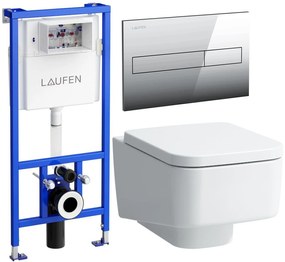 Set vas WC Laufen Pro S H8209620000001, cadru încastrat Laufen Lis H8946600000001, H8919610000001, H8956610040001