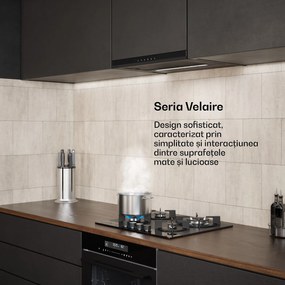 Klarstein Velaire hotă telescopică 60 cm, Elegantă, minimalistă, performantă, Clasa energetică A++, 896 m³/h