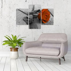 Tablou - Trandafir portocaliu (90x60 cm)