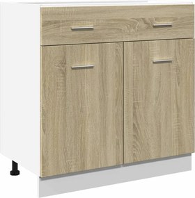 vidaXL Dulap inferior cu sertar “Lyon”, stejar Sonoma, 80x46x81,5 cm