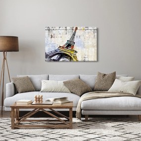 Tablou - Arta digitală a Turnului Eiffel (90x60 cm)