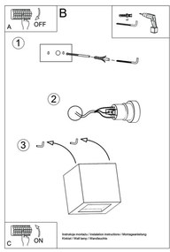 Sollux SL.0872 - Aplica de perete LEO 1xE27/60W/230V negru