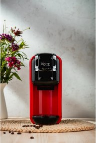 La mâna a doua: Espressor cafea macinata si capsule 8в1 Oliver Voltz OV51171B5, 1450W, 19 bar, Negru/Rosu