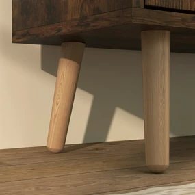 HOMCOM Pantofar cu 4 Sertare Rabatabile pe 2 Niveluri pentru 16 Perechi de Pantofi, 95x26x95 cm, Maro | Aosom Romania