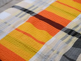 Lenjerie de pat creponata din bumbac Renforce ORANGE KUBE colorata Dimensiune lenjerie de pat: 70 x 90 cm | 140 x 200 cm