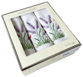 Prosoape de bucătărie SECRET GARDEN, 3 buc Alb / White Set (3 buc, 40x60 cm)