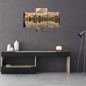 Tablou cu lac și copaci (90x60 cm)