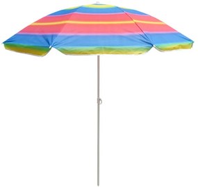 Umbrela de plaja Muhler U5037 651449, 180x180 cm, Fara suport, Brat rabatabil, 8 spițe, Multicolor