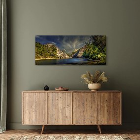 Tablou peisajului cu lac (120x50 cm)