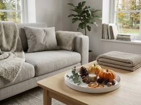 Tava decorativa CIRVIA Ø31,5 cm, alb