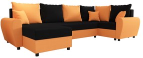 Colțar în formă de U Fleur Long (portocaliu + Negru) (D). 1057085