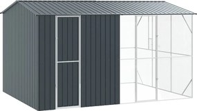 vidaXL Cușcă pentru păsări Antracit 430 x 310 x 247 cm Oțel Galvanizat