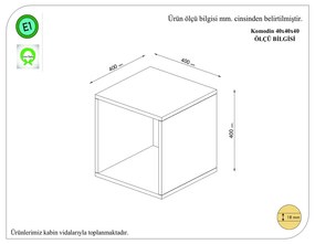 Noptieră albă Biga – Gauge Concept