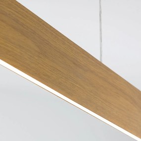 Lustra LED suspendata iluminat ambiental up/down GIDEON lemn