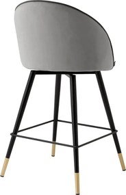 Set de 2 scaune de bar pivotante, design LUX, Counter Stool Cooper gri deschis
