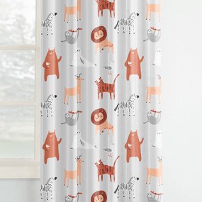 Goldea draperie pentru copii din 100% bumbac - lumea animalelor 280x150 cm