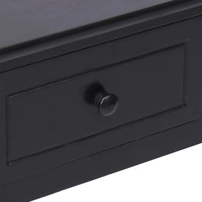 Birou, negru, 108x45x76 cm, lemn masiv de paulownia Negru